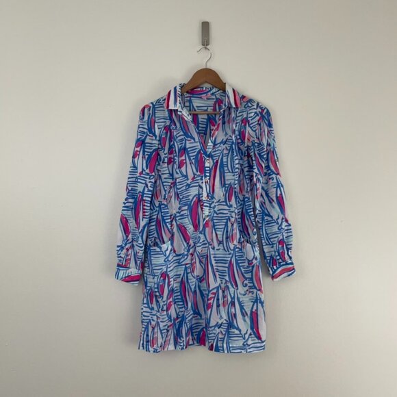 Lilly Pulitzer Sanibel Tunic Dress Red Right Return Size Small - Picture 1 of 7